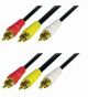 3x RCA-aansluiting - 3 x RCA connectors. 2.0 m
