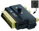 Scart verloopadapter scart male >> 3x cinch female+s-vhs fem