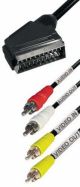 Scart verloopkabel scart male >> 4x cinch male 2m*