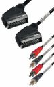 Scart verloopkabel scart male >> 3.5mm stereo female 0.2m*