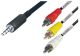 3.5mm Verloopkabel 4-polig male >> 3x cinch male 2.0 m