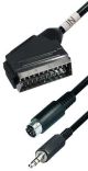 Scart verloopkabel male >> S-VHS + 3.5mm male stereo 10m