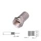 F twist-on plug male RG6-H125 kabel