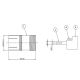 Antenne plug female geisoleerd RG 59 kabel