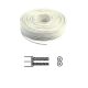 Luidspreker kabel 2x 1 mm-ring 100 mtr wit